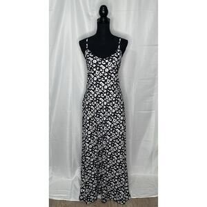 Ours Women’s Black Floral Sleeveless Maxi Dress Size Medium